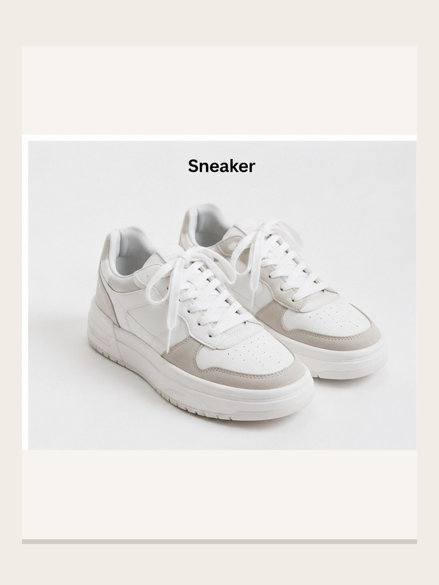 Beyaz Deri Sneaker